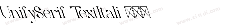 UnifySerif TextItali字体转换